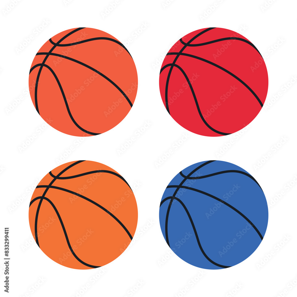 Obraz premium Basketball Multiple Colours Set