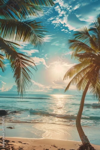 Beautiful tropical landscape background, concept for summer travel and vacation  © Media Srock