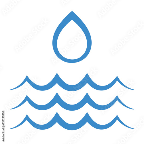 Hand Drawn Droplet In Water
