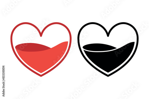 Heart Filled Red And Black