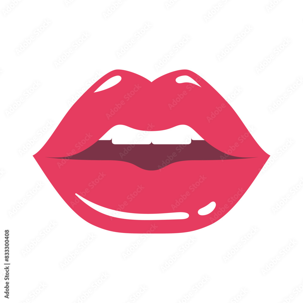Lips Kiss Flat Style With Shines Lips Kiss Flat Style With Shines