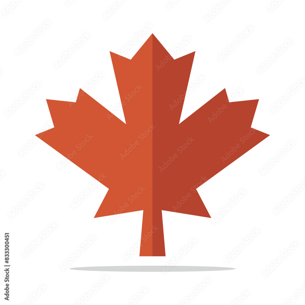 Maple Leaf Flat Style Maple Leaf Flat Style