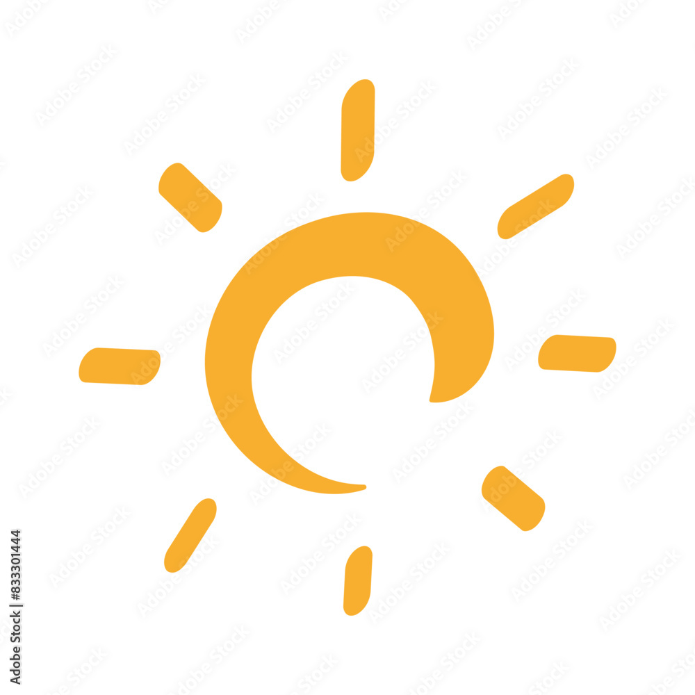 Sun Yellow Spiral Doodle Sun Yellow Spiral Doodle