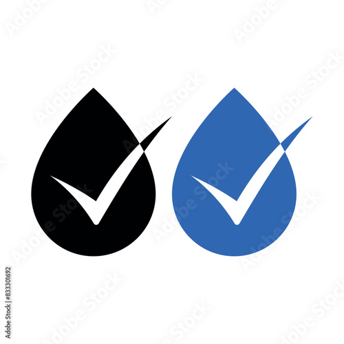 Water Droplet Check Mark