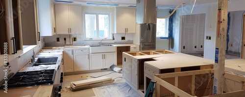 Home kitchen renovation progress shot.