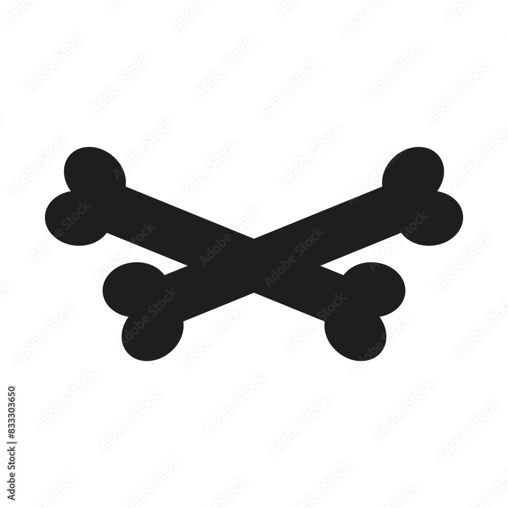 Bones icon vector. Skeleton illustration sign. Pirates symbol. Halloween logo. Bones icon vector. Skeleton illustration sign. Pirates symbol. Halloween logo.