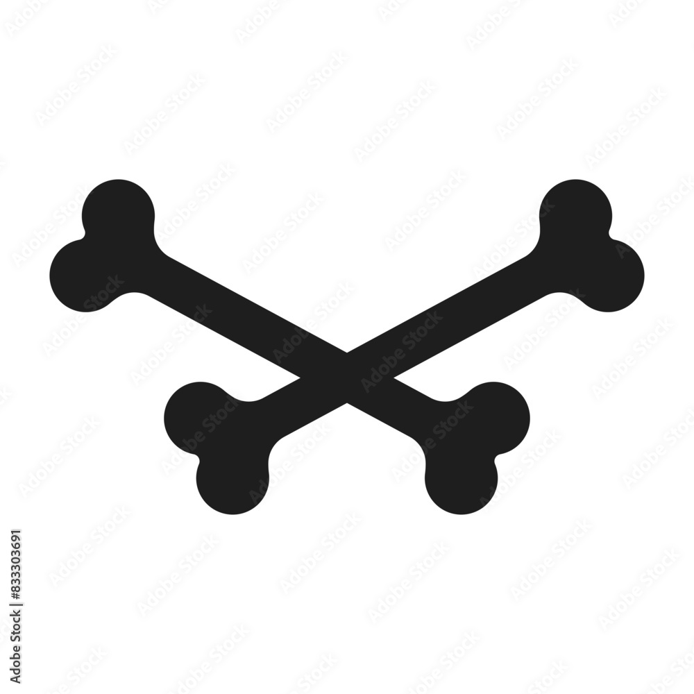 Bones icon vector. Skeleton illustration sign. Pirates symbol. Halloween logo. Bones icon vector. Skeleton illustration sign. Pirates symbol. Halloween logo.