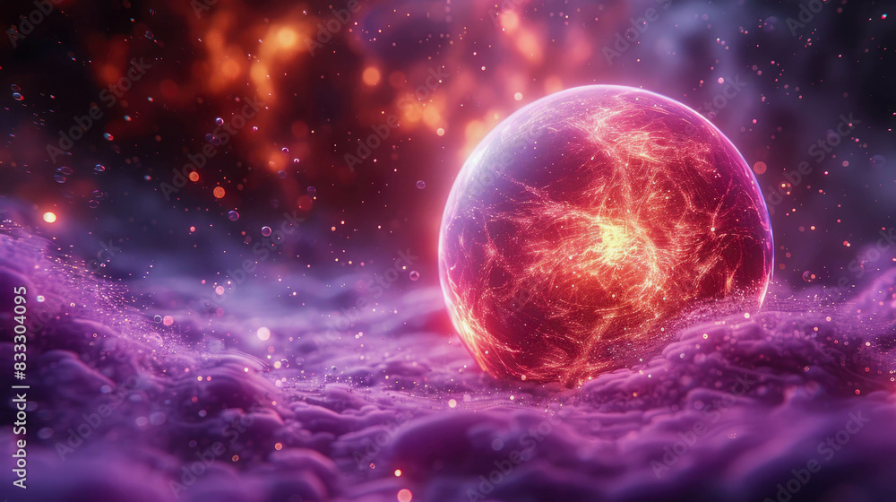 Abstract purple sphere magical glowing Abstract purple sphere magical glowing