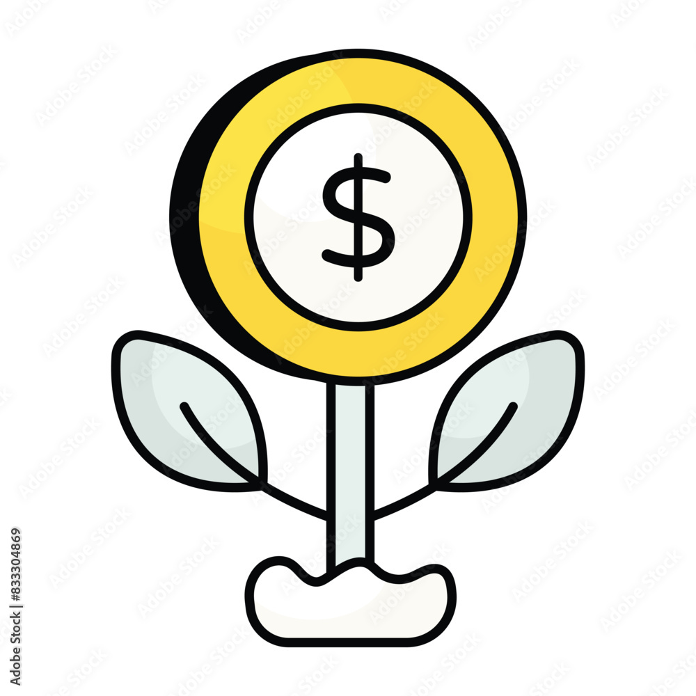 Business and finance outline colour icons Business and finance outline colour icons