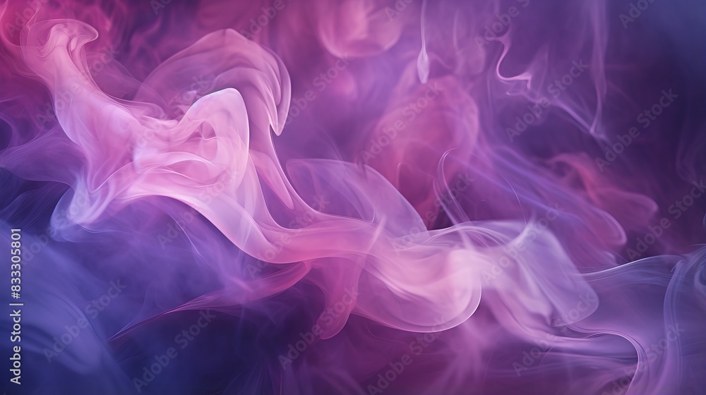 Fototapeta premium Pink and Purple Smoke Swirls Against Dark Background