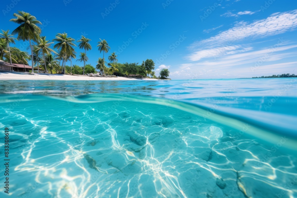 Tropical Water and Sky Harmony Generative AI Tropical Water and Sky Harmony Generative AI
