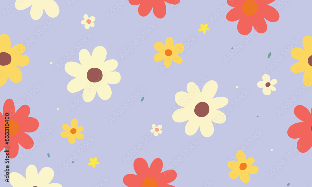 seamless flowers pattern vector seamless flowers pattern vector
