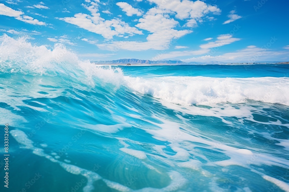 Serene Blue Tropical Horizon Generative AI Serene Blue Tropical Horizon Generative AI
