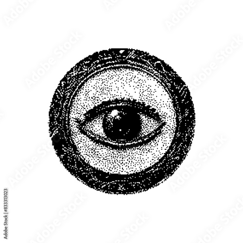Ancient Eye Dithering Bitmap Vector