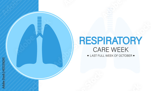 Respiratory Care Week vector graphics, Respiratory Care horizontal banner template design.