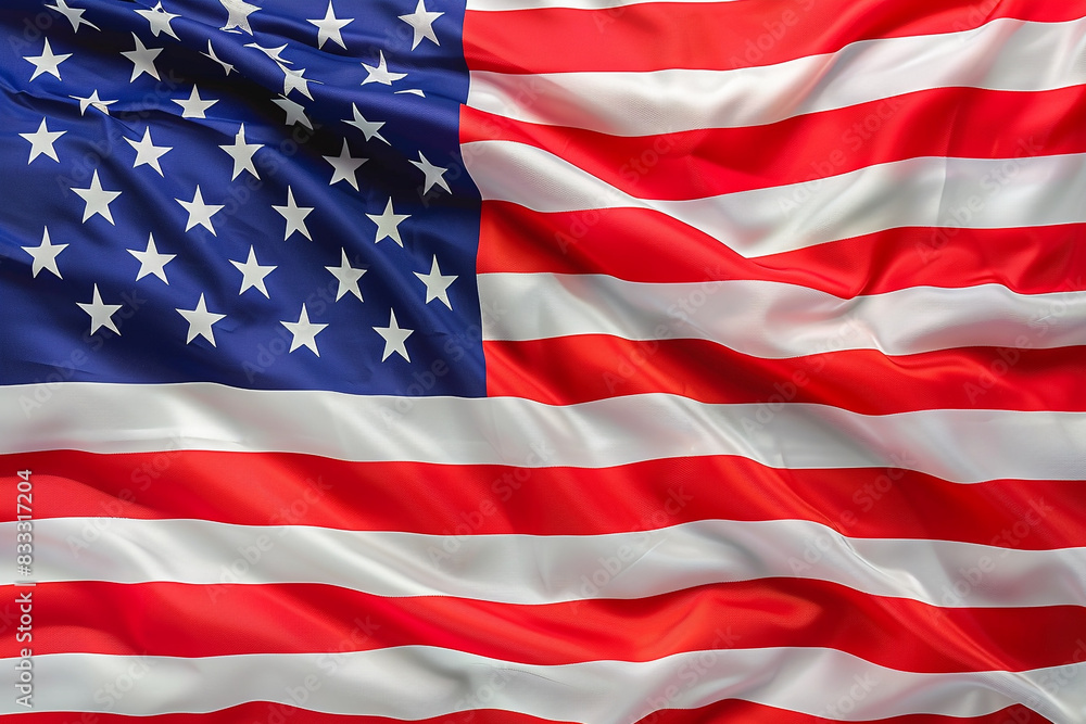 Smoothly flowing vermilion American flag, suitable for lively and striking visual content. Smoothly flowing vermilion American flag, suitable for lively and striking visual content.