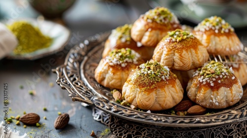 Maamoul pastries filled with dates, pistachios, or walnuts.