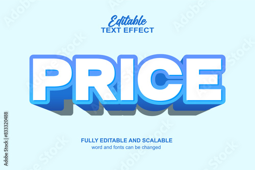 PRICE 3D TEXT EFFECT EDITABLE VECTOR