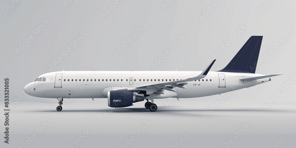 Modern passenger jet plane isolated on white background Modern passenger jet plane isolated on white background