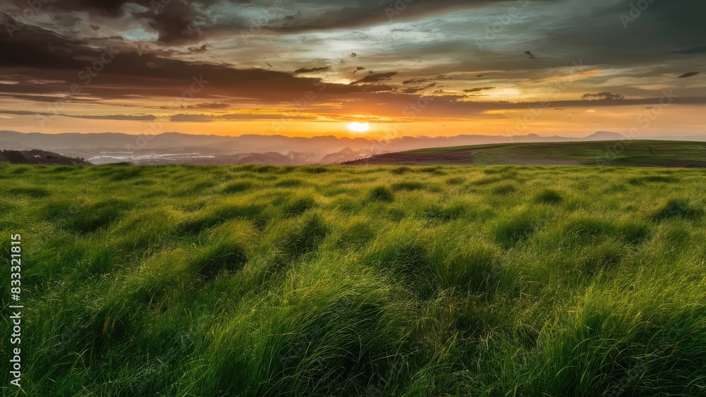 Full Frame Green Grass Landscape Full Frame Green Grass Landscape