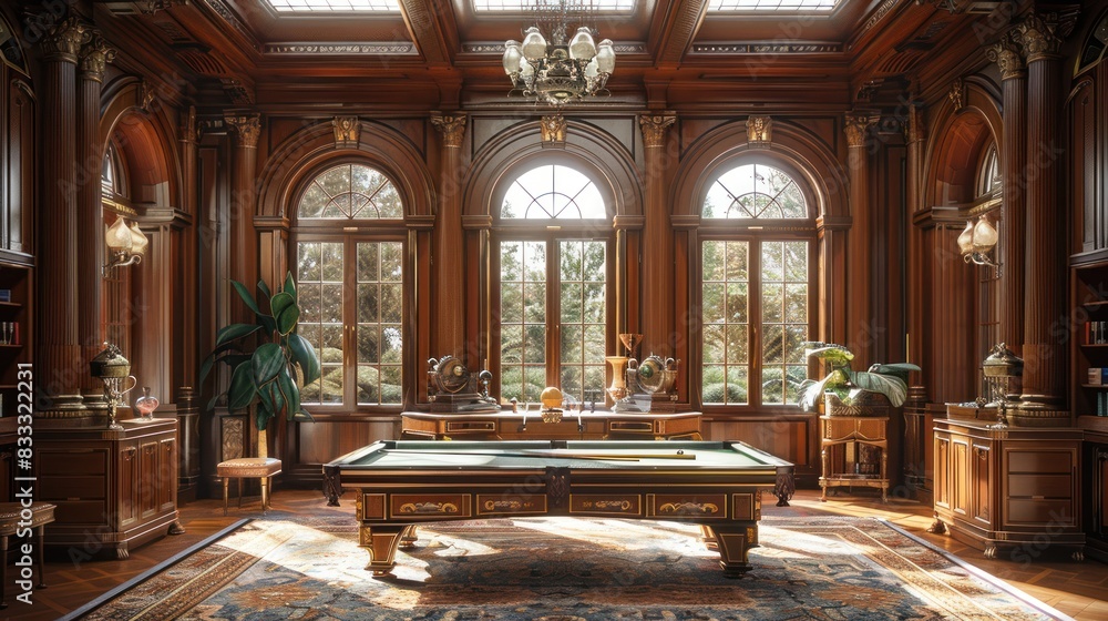 Obraz premium Shadows and Billiards. Generative AI