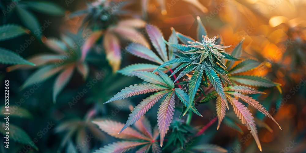 Green cannabis leaves for medicinal or culinary purposes Green cannabis leaves for medicinal or culinary purposes