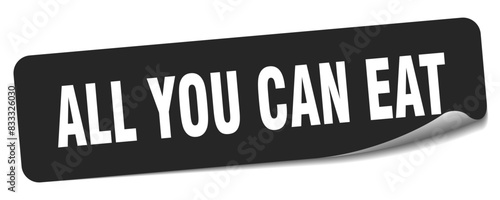 all you can eat sticker. all you can eat label