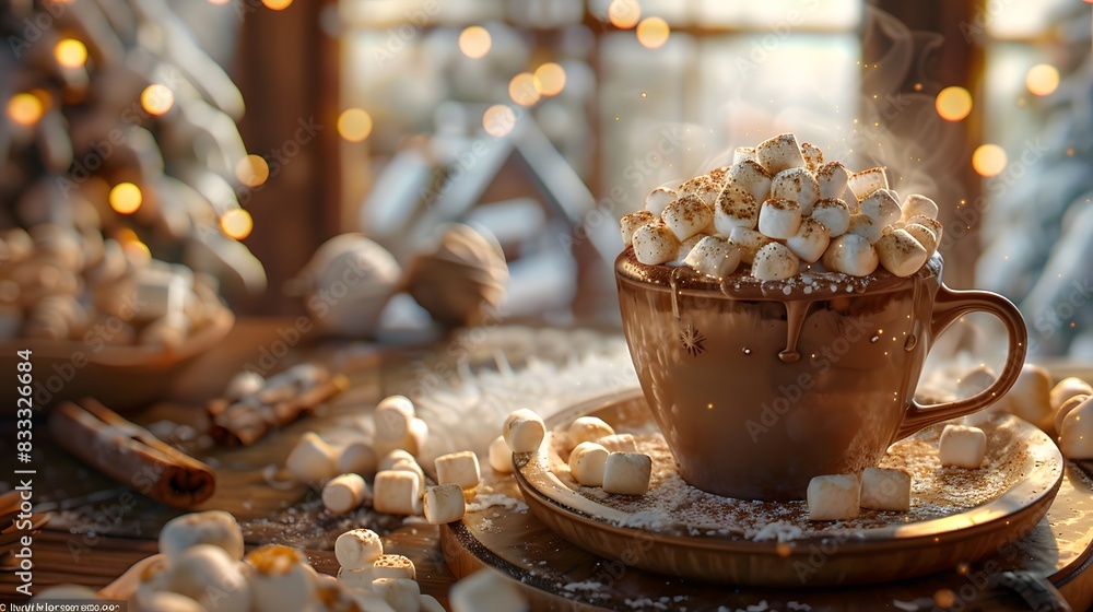 a traditional hot chocolate with marshmallows a traditional hot chocolate with marshmallows