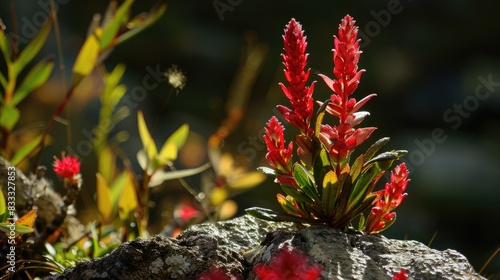 A naturally occurring red plant