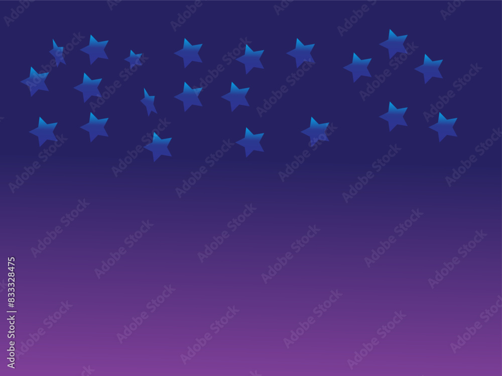 Abstract modern purple and blue star pattern with individually lit ...