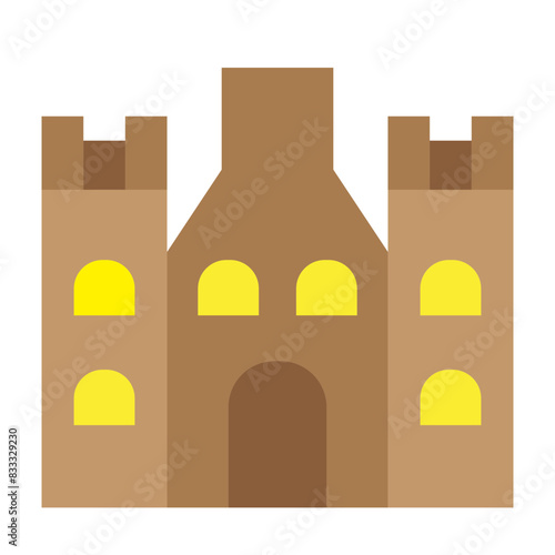 Castle Vector Flat Icon Design