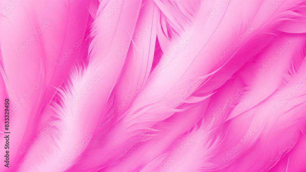 Obraz premium Stylish Pink Soft Feathers Background