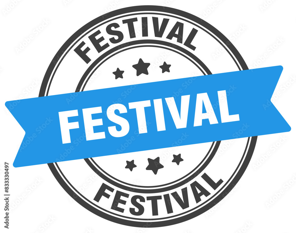 Fototapeta premium festival stamp. festival label on transparent background. round sign