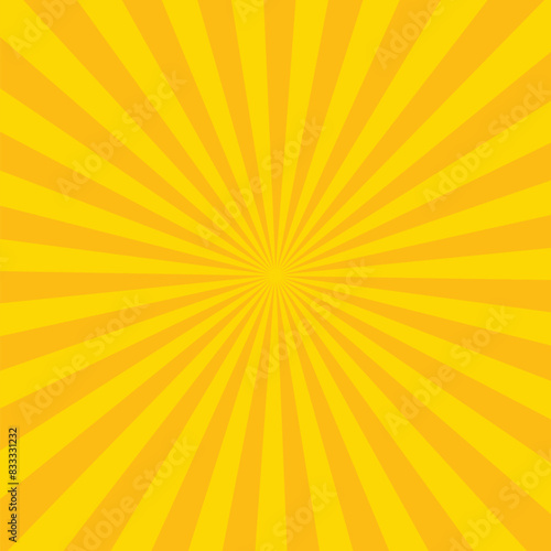 Yellow comic sunburst background. abstract sunburst brochure design template. sun rays cartoon illustration