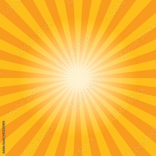 Abstract sunburst brochure design template. sun rays cartoon illustration. comic sunburst background