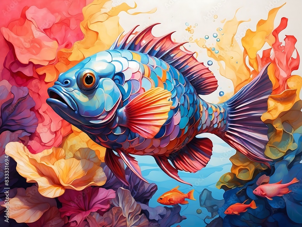 Coral reef fish illustration Coral reef fish illustration