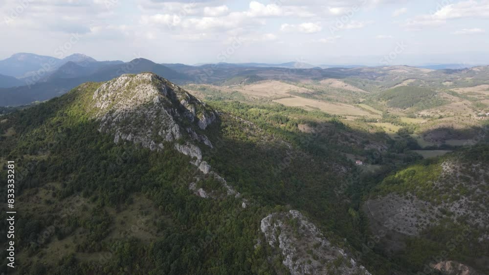 Amazing Autumn Landscape of Greben Mountain near Dragovski kamak Peak, Pernik Region, Bulgaria Amazing Autumn Landscape of Greben Mountain near Dragovski kamak Peak, Pernik Region, Bulgaria