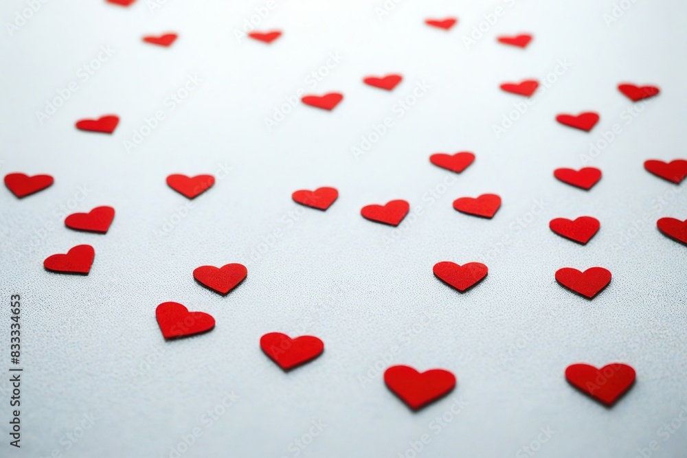 red hearts on white red hearts on white