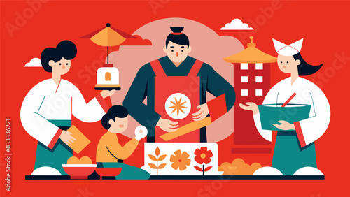 Thes use the art of paper ting tracing back to Chinese and Japanese traditions as a form of catharsis and stress relief for their clients.. Vector illustration
