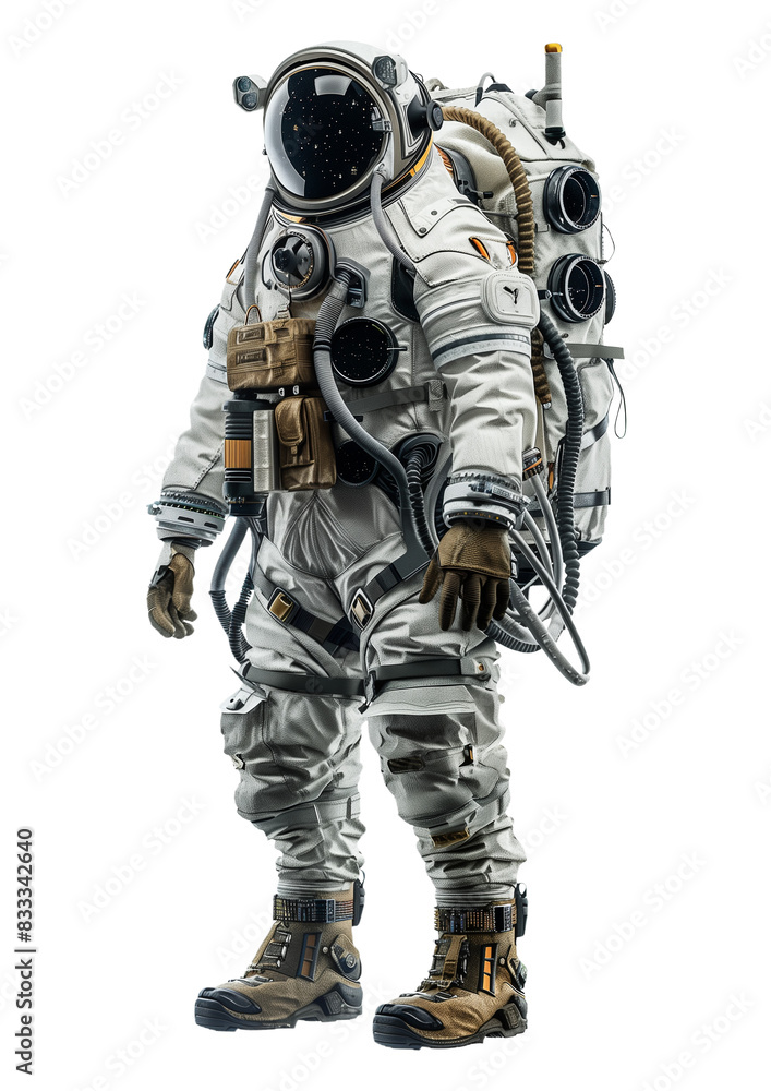 Full Body Suit Of Astronaut On Transparent White Background Full Body Suit Of Astronaut On Transparent White Background