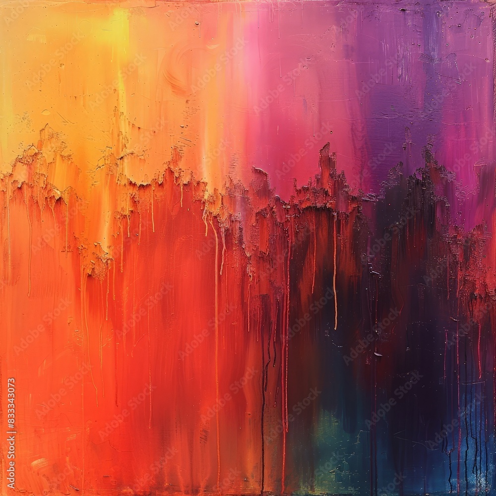 Vibrant abstract painting with bold colors and textures Vibrant abstract painting with bold colors and textures