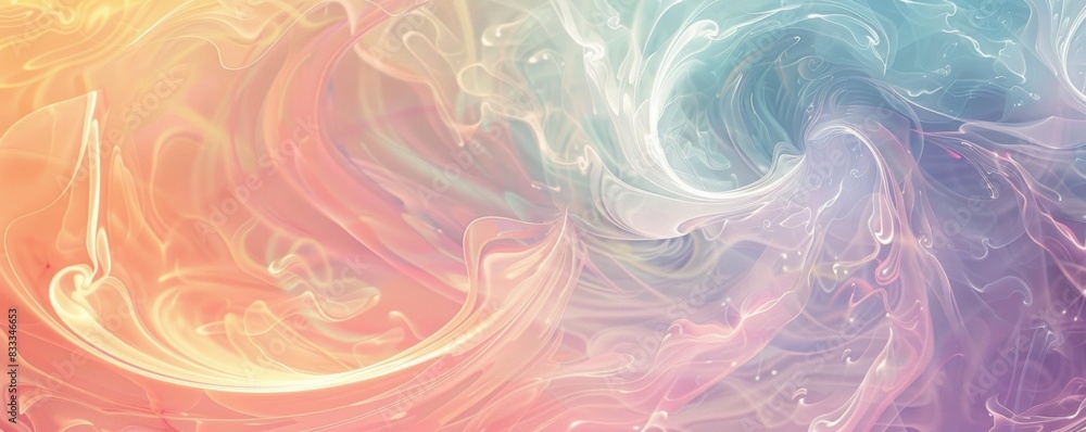 In this abstract background Soft pastel colors and swirling patterns create a calm and elegant design. In this abstract background Soft pastel colors and swirling patterns create a calm and elegant design.