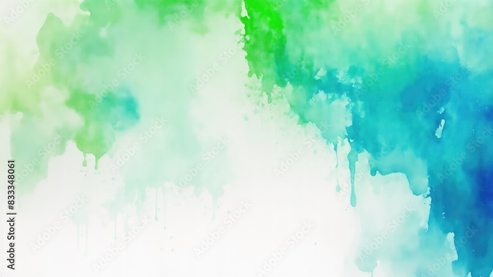 Abstract watercolor paint background by Gray color blue and green with liquid fluid texture for background