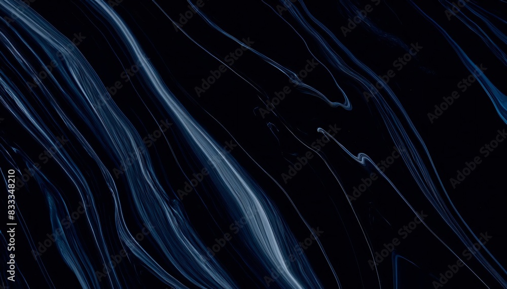 Obraz premium Elegant dark blue waves in a seamless fluid art pattern