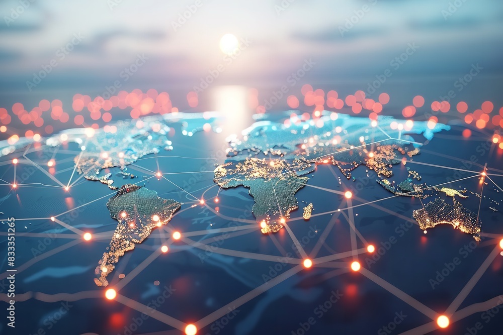 Example of a 3D world information transmission connection. Generative Ai Example of a 3D world information transmission connection. Generative Ai