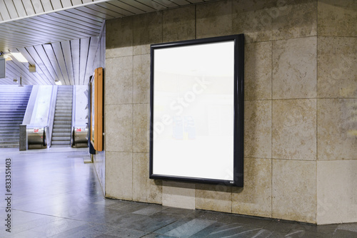 Street Outdoor Poster Advertising Mockup Template Subway Metro