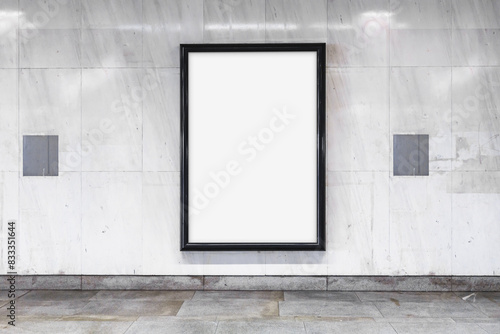 Street Outdoor Poster Advertising Mockup Template Subway Metro © Print