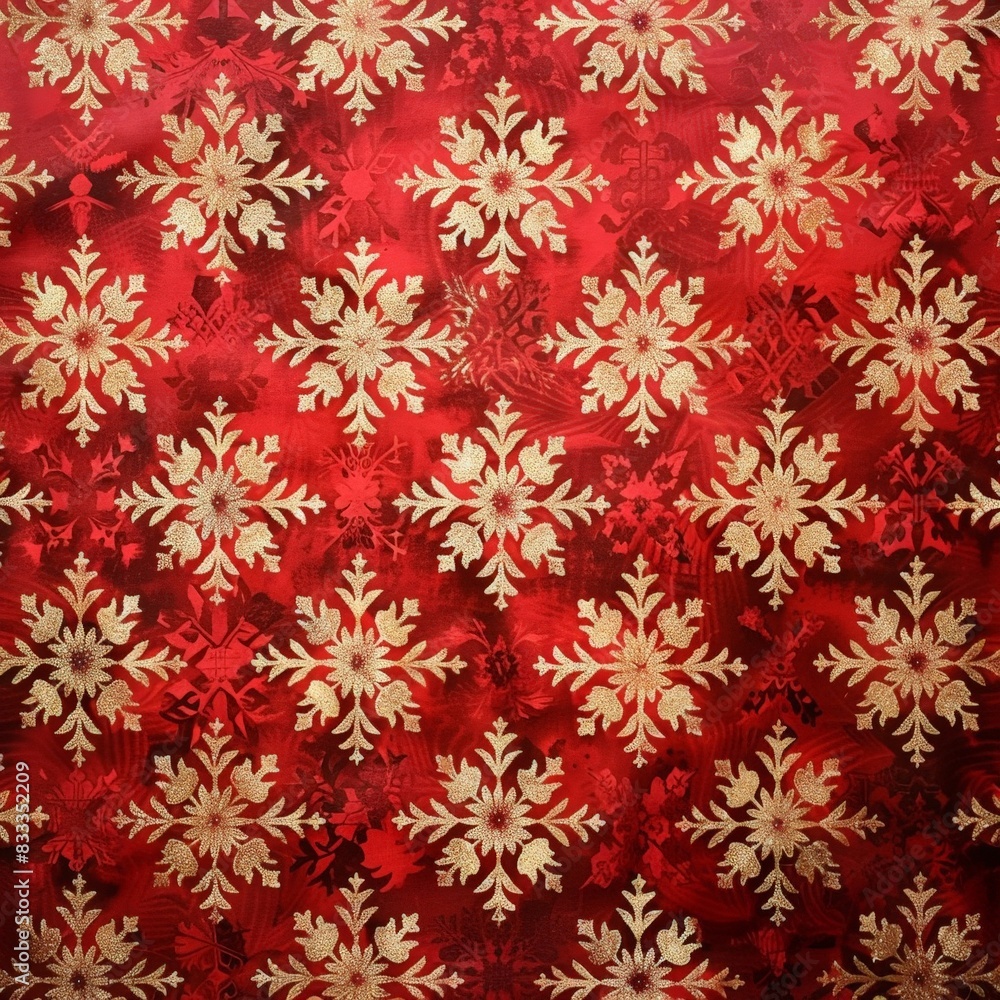 festive red and gold snowflake pattern festive red and gold snowflake pattern