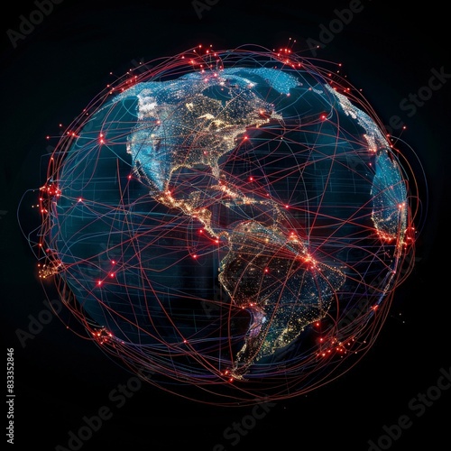 global network and connectivity around the world