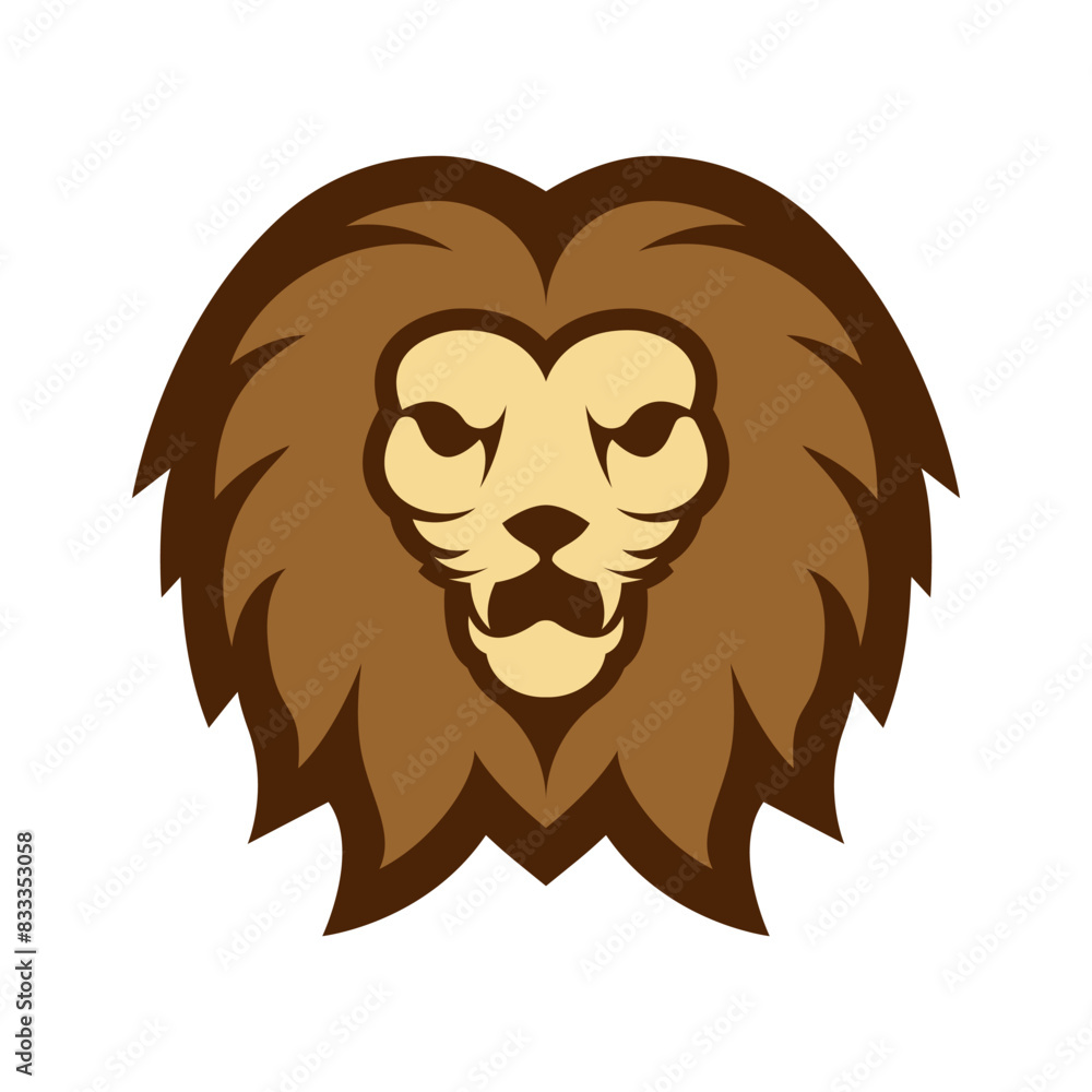 Obraz premium Elegant and dignified lion head logo design